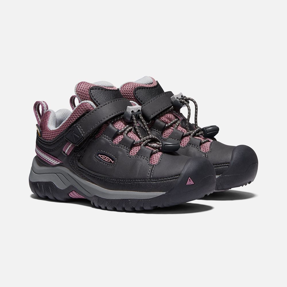 Keen Outdoor Ayakkabı Çocuk Siyah/Pembe - Targhee Waterproof - Türkiye EYDB73941